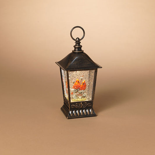 Lighted Cardinal Design Spinning Water Globe