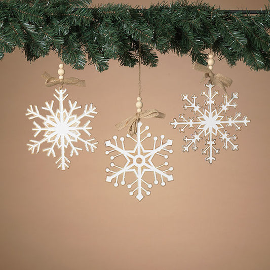Wood Snowflake Ornament