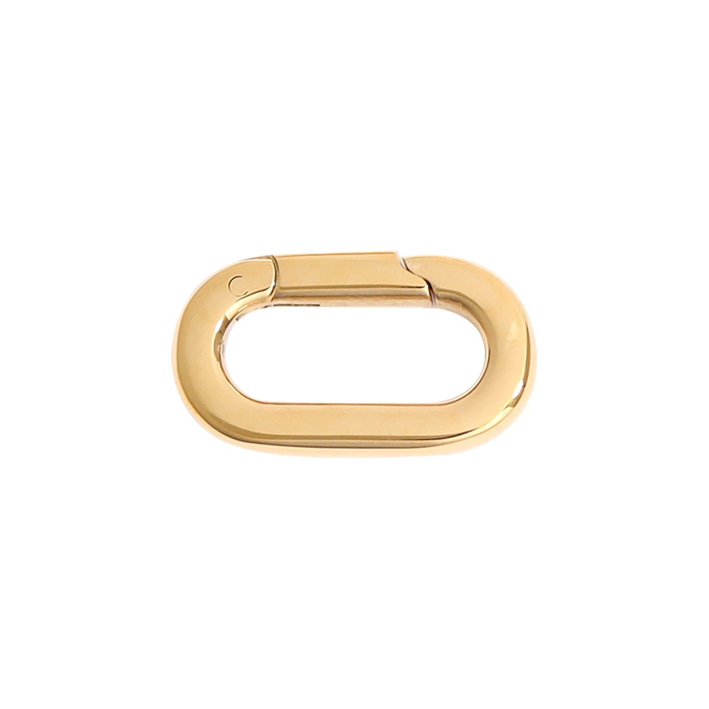 18K Gold PVD Stainless Steel Oval Carabiner