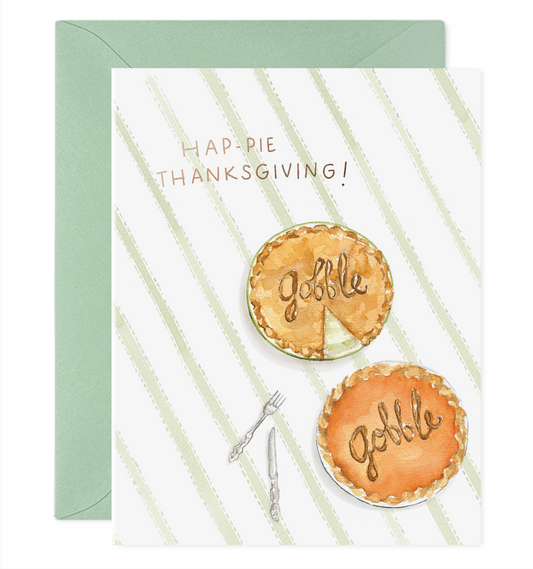 Thanksgiving Pie Greeting Card: 4.25 X 5.5 INCHES