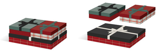 Plaid Nested Rectangle Boxes