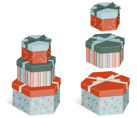 Lights Nested Hexagon Boxes