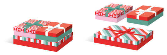 Geometrics Nested Rectangle Boxes