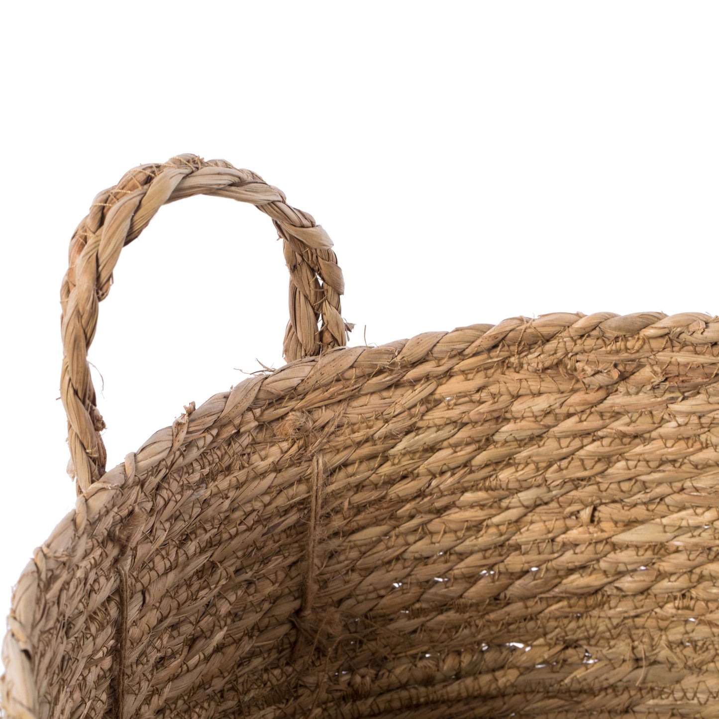 Decorative Round Wicker Woven Rope Storage Blanket Basket