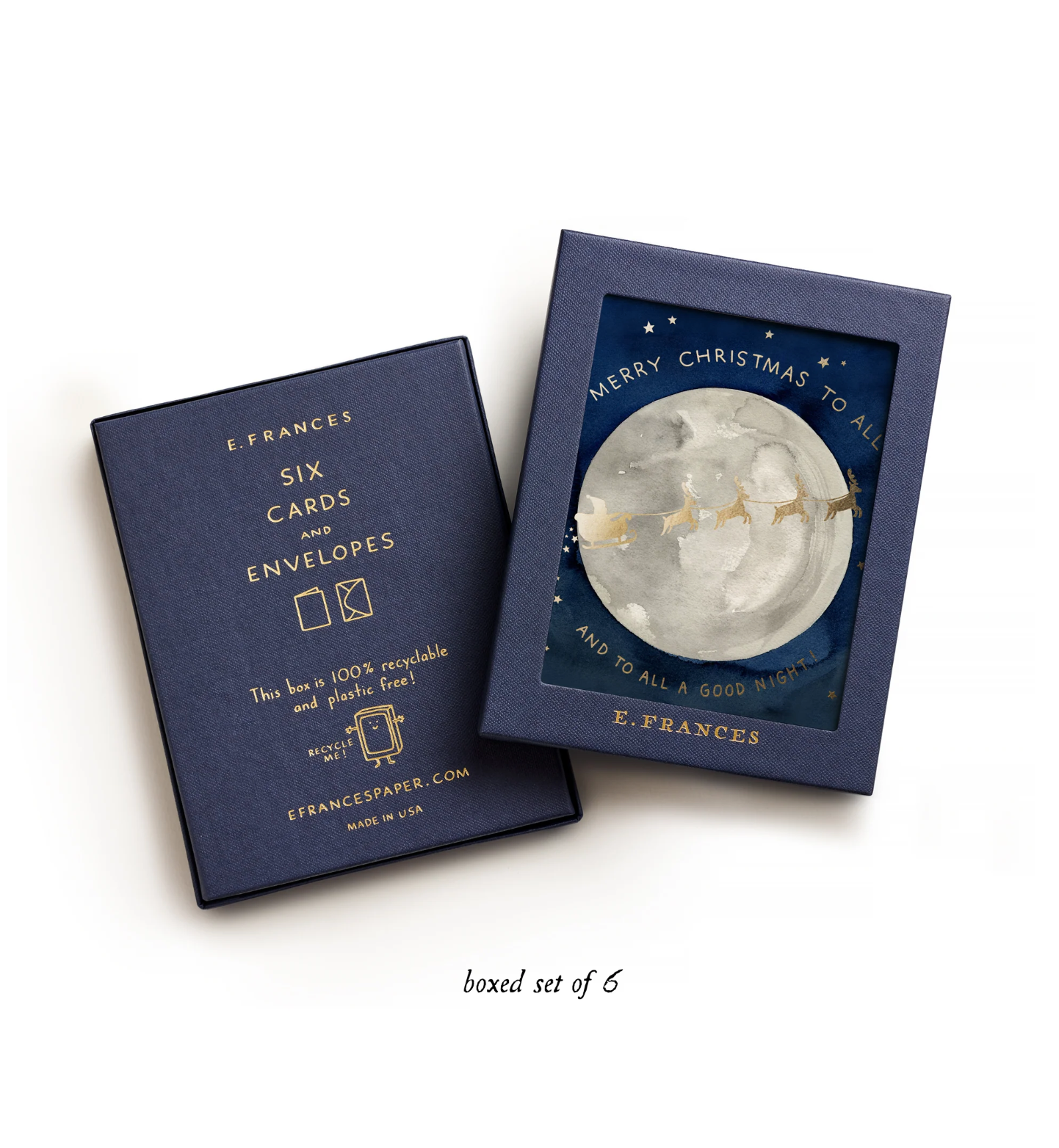 Santa Moon | Christmas Greeting Cards (Boxed Set of 6)
