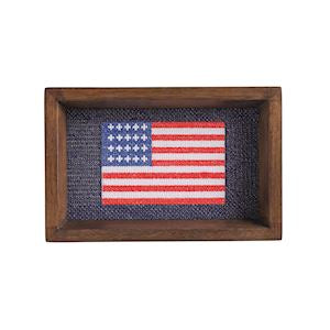 Flag Needlpoint Tray