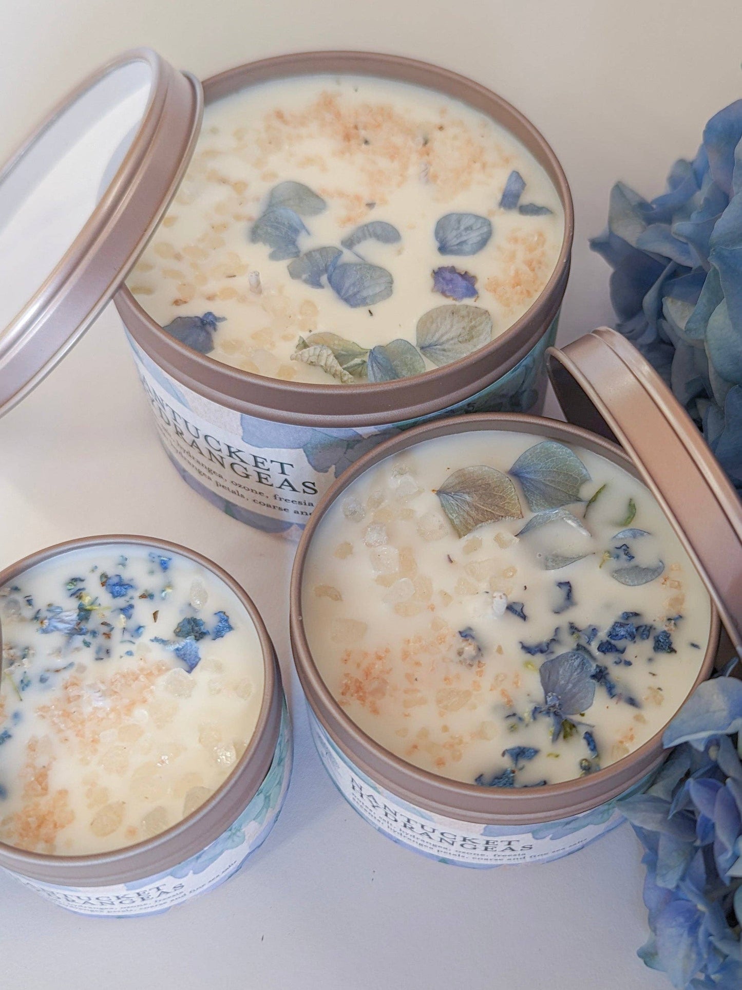 NANTUCKET HYDRANGEAS Hydrangea Sea Salt Candle