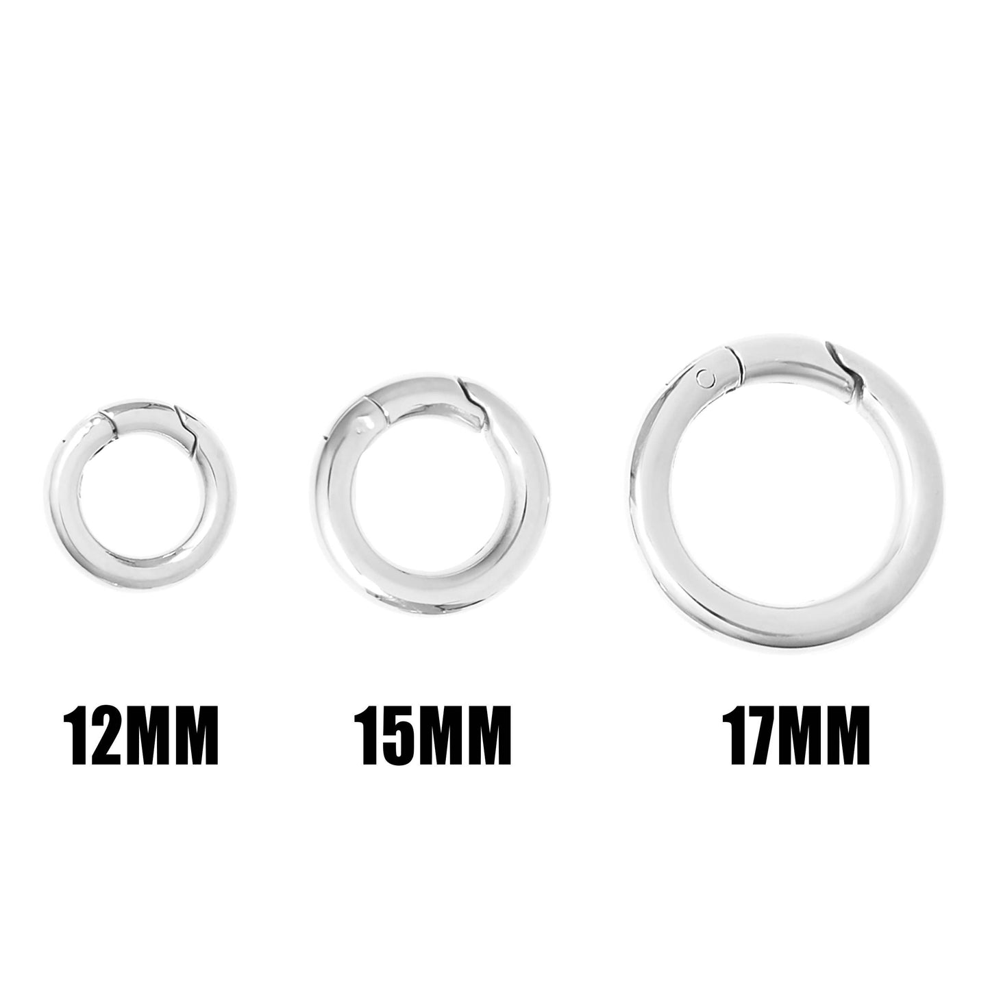 18K Gold PVD Stainless Steel Mini Circle Carabiner Clasp