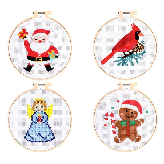 Holiday Cross Stitch Embroidery Craft Kit