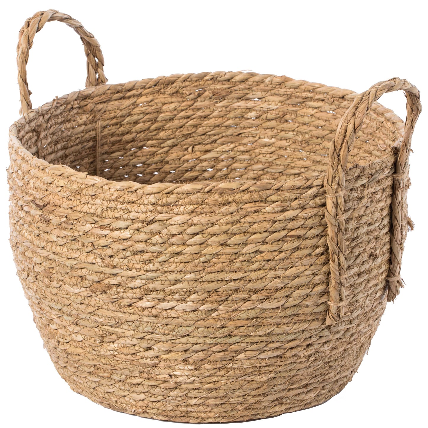 Decorative Round Wicker Woven Rope Storage Blanket Basket