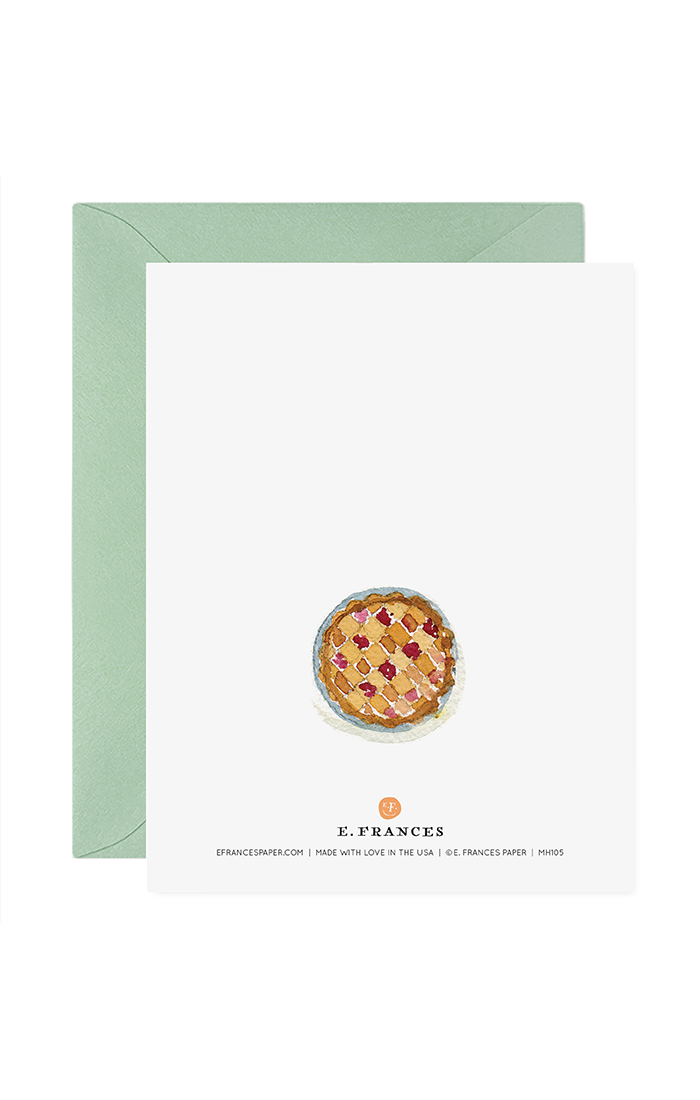 Thanksgiving Pie Greeting Card: 4.25 X 5.5 INCHES