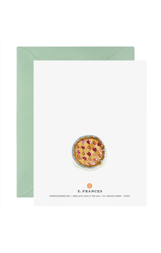 Thanksgiving Pie Greeting Card: 4.25 X 5.5 INCHES