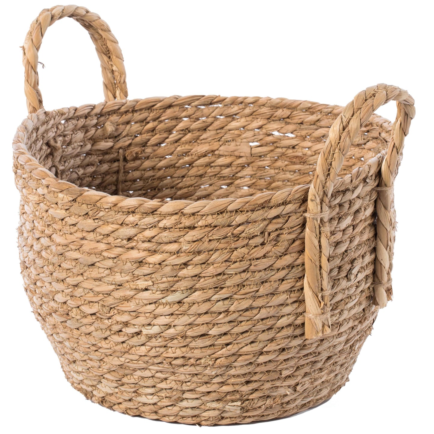 Decorative Round Wicker Woven Rope Storage Blanket Basket