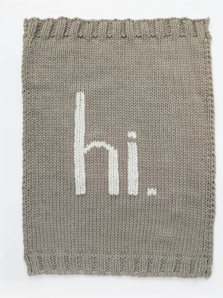 Hi. Hand Knit Baby Blanket