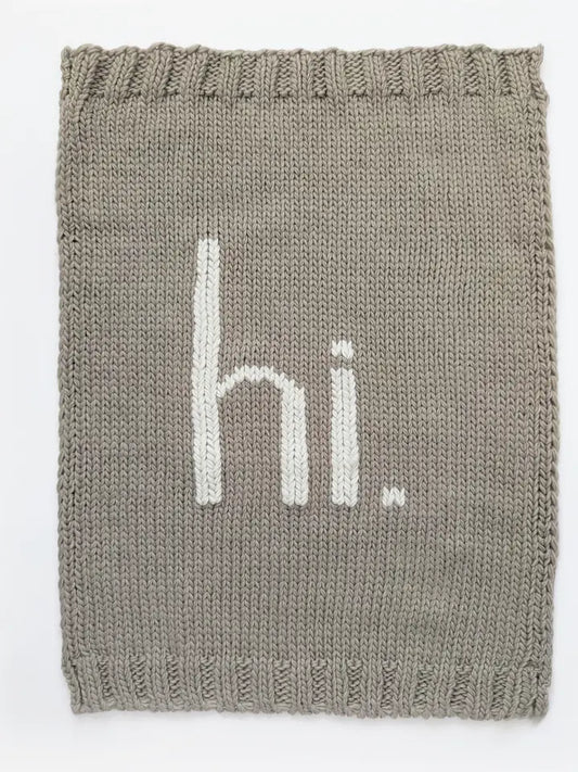 Hi. Hand Knit Baby Blanket