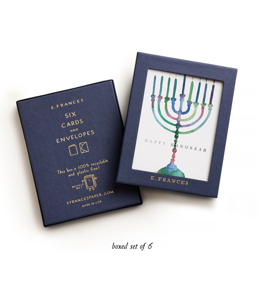 Colorful Menorah (Boxed Set of 6) | Hanukkah Chanukah Card