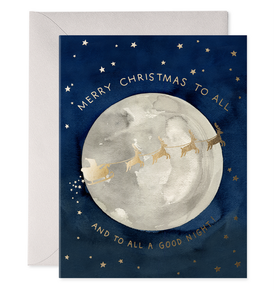 Santa Moon | Christmas Greeting Card: 4.25 x 5.5