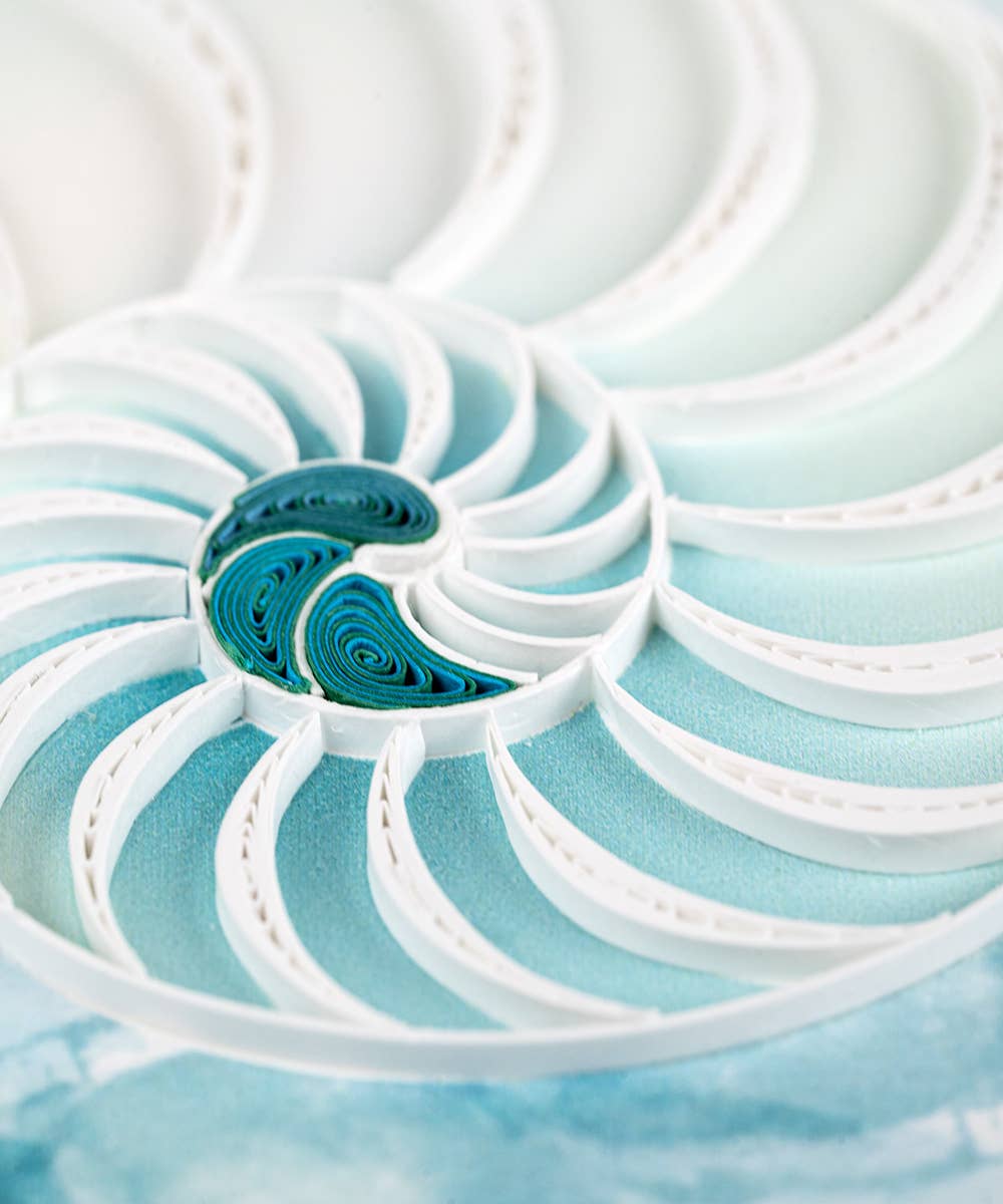 Abstract Nautilus Quilled Greeting Card