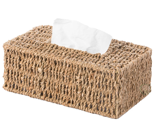 Natural Woven Seagrass Wicker Tissue Box Cover Holder
