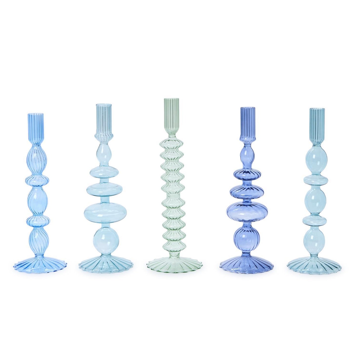 Blue Glass Candleholder