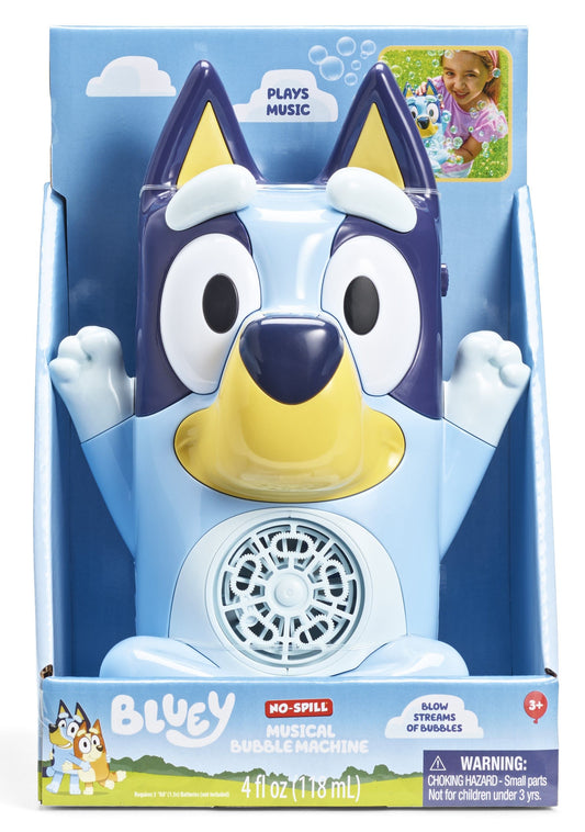 Bluey No-Spill Musical Bubble Machine