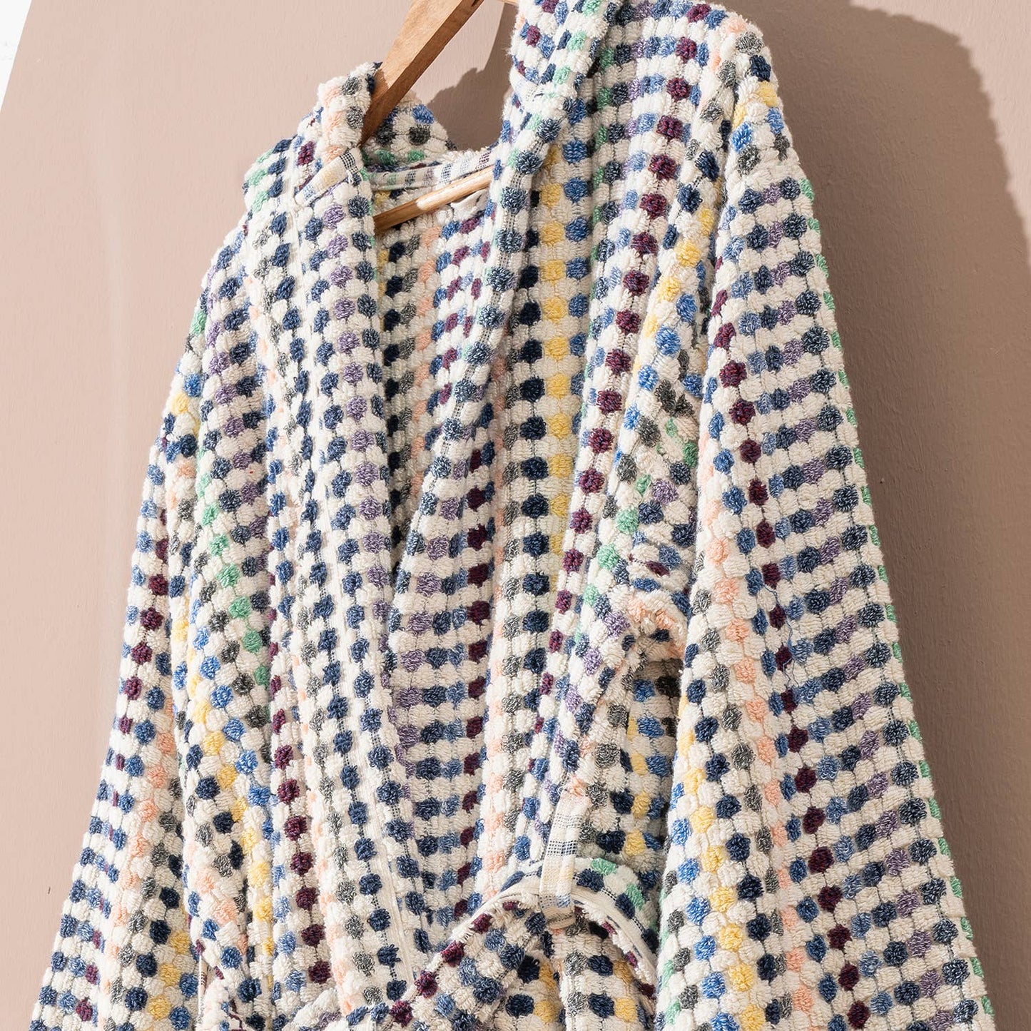 Pompom Bathrobe Handloom Turkish Cotton Resort Heavy Luxury