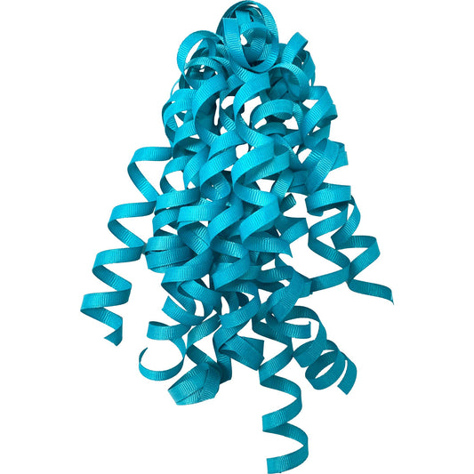Turquoise Grosgrain Bows - Curlies