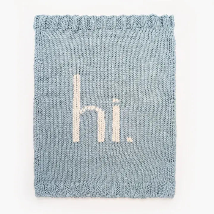 Hi. Hand Knit Baby Blanket
