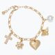 Golden Links w Charms Braclets