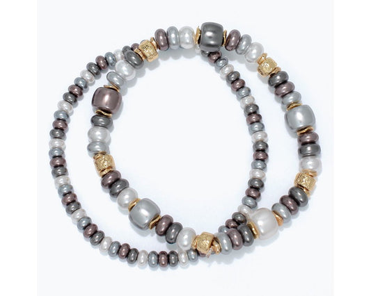 Tri-Color Pearls w Gold