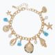 Gold Sea Life Charm Bracelet