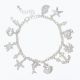 Silver Sealife Charms Bracelet