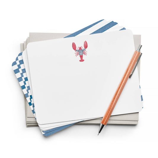 Lobster Flat Notes – Boxed Set of 8 Coastal Notecards