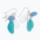 Sea Glass w Silver Starfish Earrings