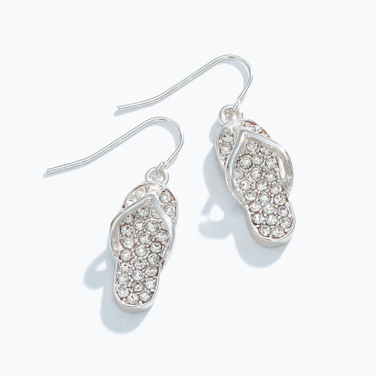Clear Crystal Flip Flops
