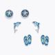 Starfish,Dolphin, Flipflop Earrings