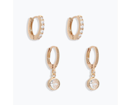 Gold Hoops w/ CZ
