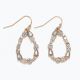 Gold w Crystals and Pearl Earrings