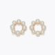 Open Circle of Pearl Earrings