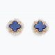 Blue Clovers w Pearls