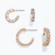 Crystal + Peal Hoop DUO Earrings