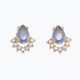 Blue+Clear Crystal Post Earrings