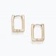 Gold hinged Rectangle Earrings