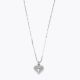 Delicate Silver 3D Heart Necklace