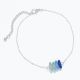 Silver and Sea Glass Anklet