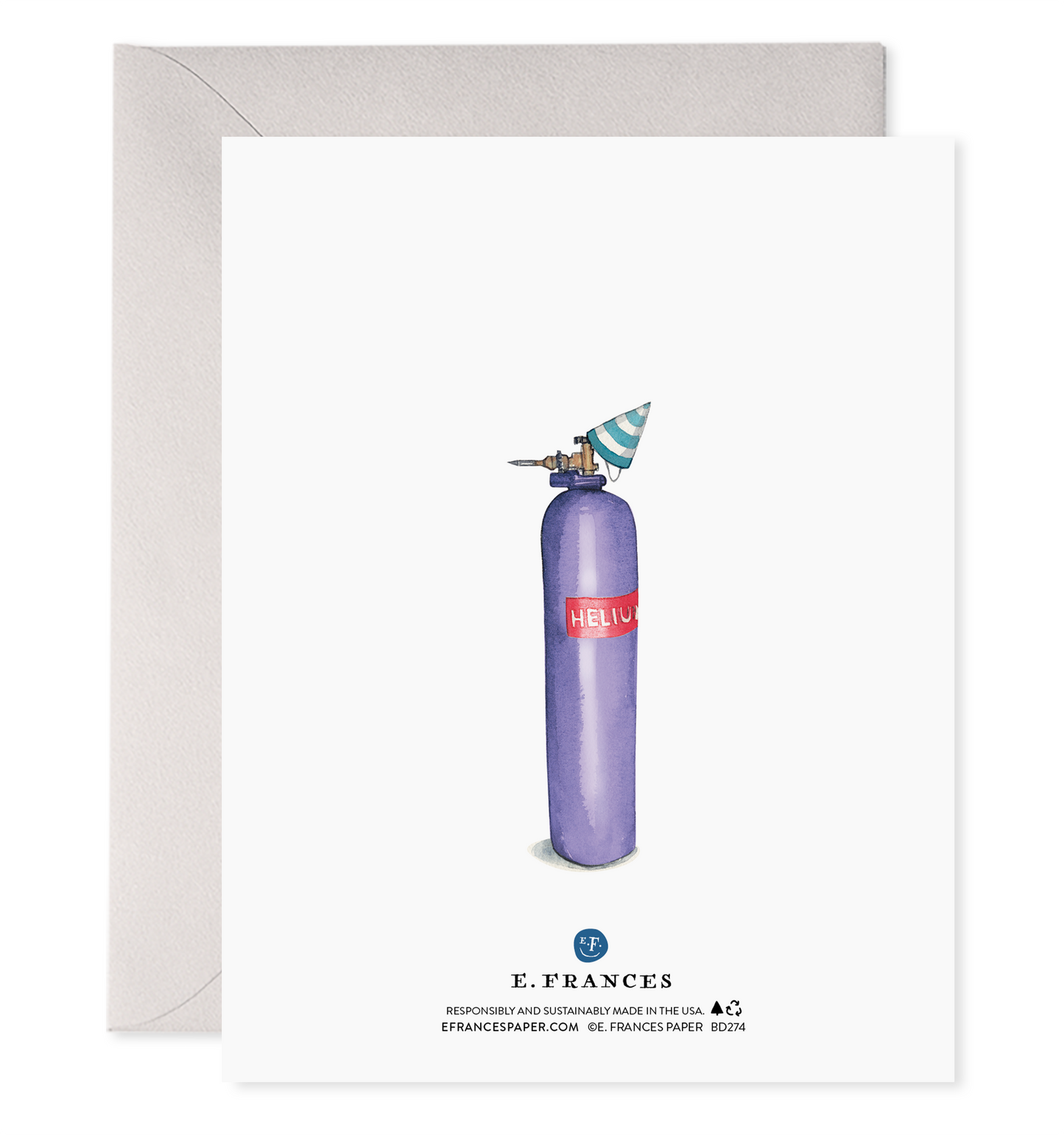 Helium 40 | 40th Birthday Greeting Card: 4.25 X 5.5 INCHES