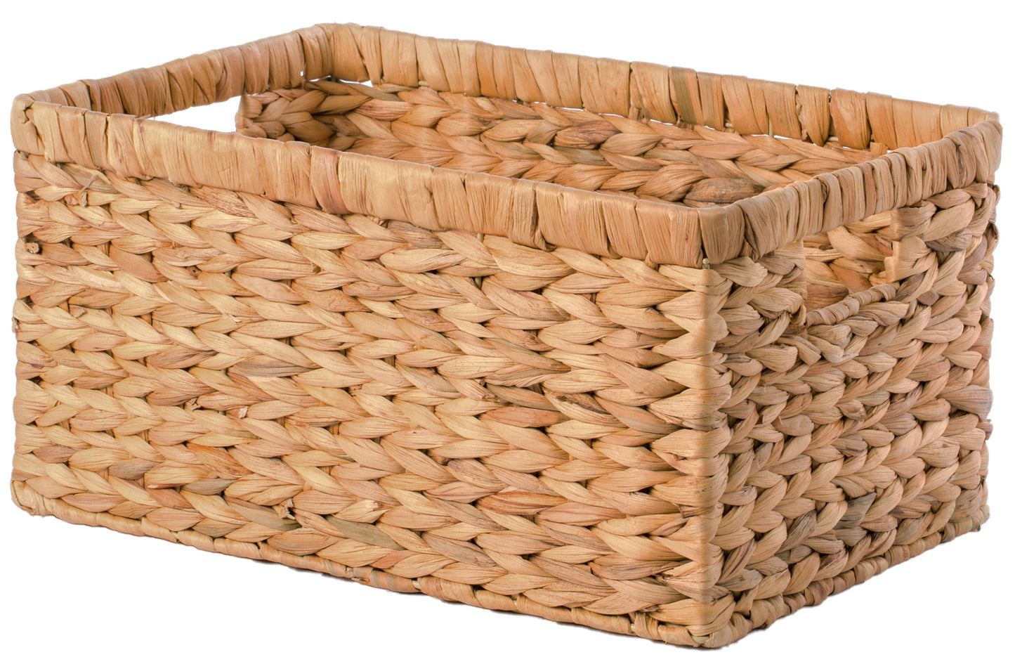 Natural Woven Water Hyacinth Wicker Storage Bin Basket