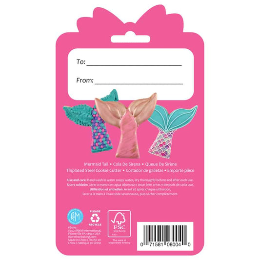 Mermaid Tail Cookie Cutter 3.75" Carded
