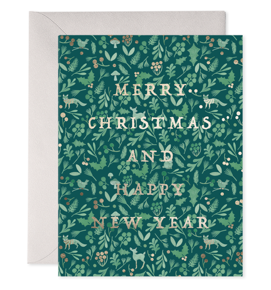 Winter Forest Christmas Greeting Card
