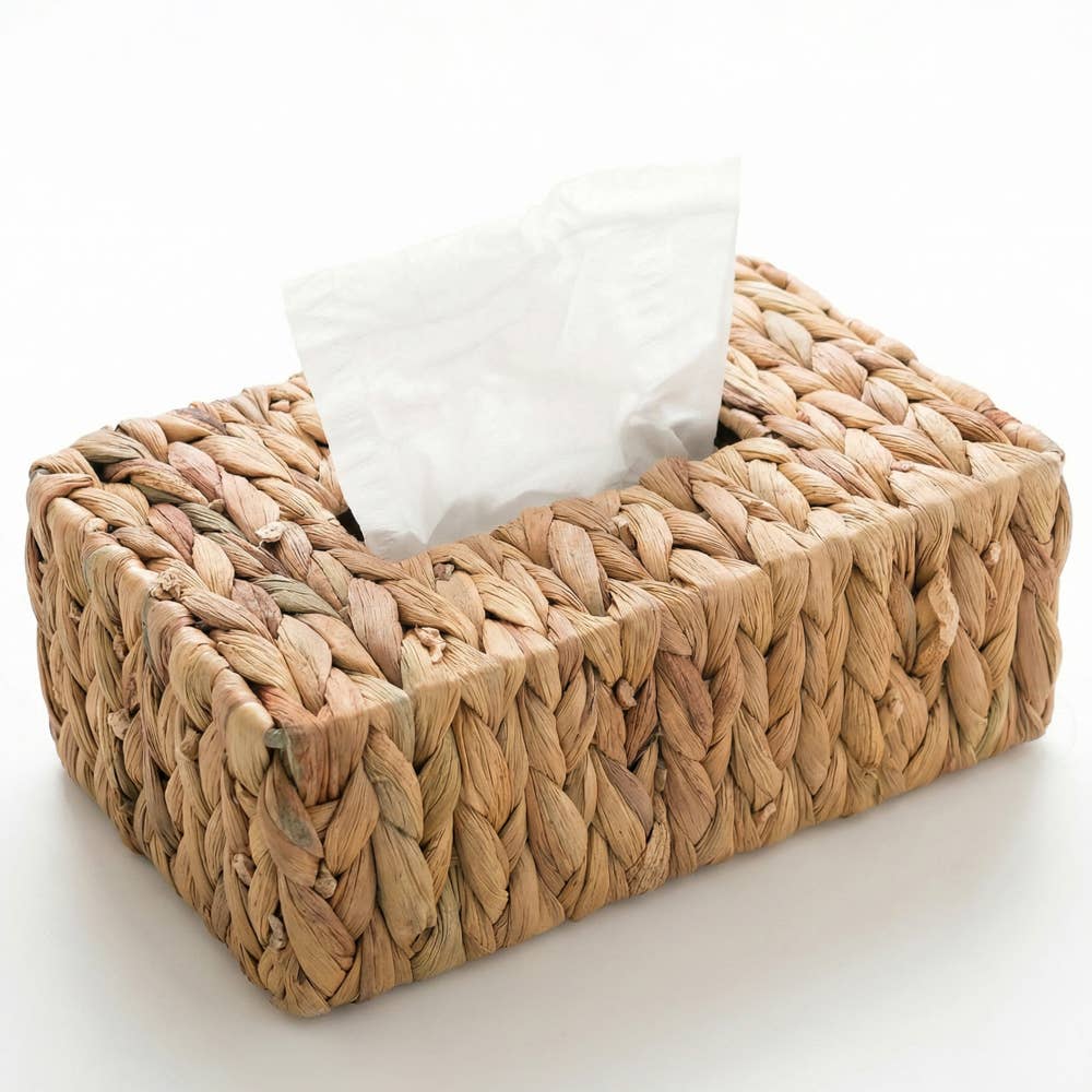 Wicker Tissue Box Cover, Size of a Kleenex Tissue Box
